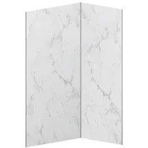 vente-unique Wandpaneel Dusche Weiß 2 St. 90 x 120 x 210 cm
