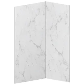 vente-unique Wandpaneel Dusche Weiß 2 St. 90 x 120 x 210 cm