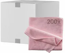 Mopptex Mikrofasertuch BASIC Professional, 40 x 40 cm 300663 , 1 Karton = 200 Stück, rosa