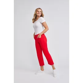 wonderjeans 7/8-Jeans WONDERJEANS, Damen, Gr. 38, Länge 26, rot, Denim/Jeans, Obermaterial: 88% Baumwolle, 10% Polyester, 2% Elasthan, straight fit 7/8-Länge, Jeans, Figurschmeichelnder WonderStretch
