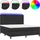 vidaXL Boxspringbett mit Matratze & LED Schwarz 180x200 cm Kunstleder