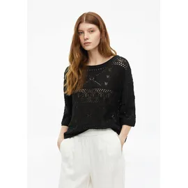 s.Oliver Ajour-Strickpullover Schwarz L