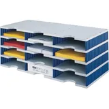 Styro Sortierstation Styrodoc grau/blau mit 12 Fächern