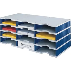 Styro Sortierstation Styrodoc grau/blau mit 12 Fächern