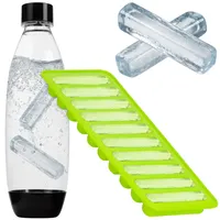 NEU Silikon Eiswürfelform Flasche Grün Kompatibel mit SodaStream BPA-frei