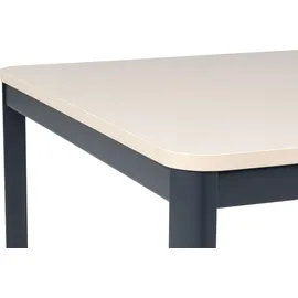 furni24 Schreibtisch Nova 160x80x75 cm, Sandfarbe/anthrazit