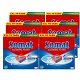 Somat Classic Power Spülmaschinen Tabs, 420 Tabs (6x 70 Tabs), Geschirrspül Tabs mit Fettlösekraft für kraftvolle Reinigung, Spültabs für strahlend sauberes Geschirr sogar bei niedrigen Temperaturen