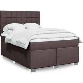 vidaXL Boxspringbett 140 x 200 cm Dunkelbraun