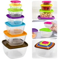 KYYGKY 7 Stück Vorratsdosen Set 4200/2600/1500/1000/550/300/100ml Frischhaltedosen mit Deckel Gefrierdosen Aufbewahrungsbox Küche für Mealprep & Organisation, Spülmaschinen und mikrowellengeeignet