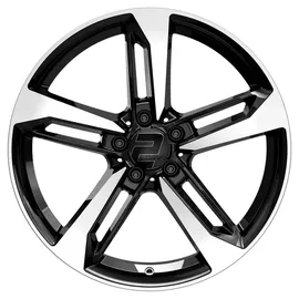 2DRV WH36 schwarz hochglanzpoliert Alufelge 19 Zoll ET48 5x112 ML66.6