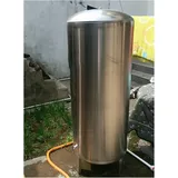AviiSo Wasserkanister Brunnenwasser-Drucktank mit Rückschlagventil, Wasserdruckbehälter aus Edelstahl, Vertikale Trinkwassertanks(160L/42.3Gal(95x50cm/37.4X19.7in))