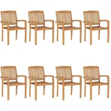 vidaXL Gartenstuhl 59,9 x 96,1 x 27,8 cm braun 8 St.