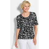 GOLDNER Cityshirt floral Schwarz/Weiß 20