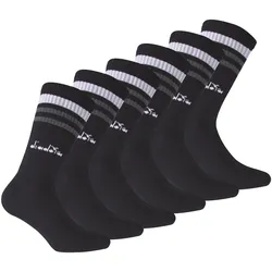 Diadora Unisex Tennissocken - 6er Pack, Logo, Streifen Dunkelblau 39-42