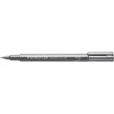 Staedtler metallic brush Marker, Pinselspitze, Lininenbreite 1-6 mm, deckend auf hellem und dunklem Papier, leicht abwischbar von glatten Oberflächen, 10 Stifte, silber, 8321-81