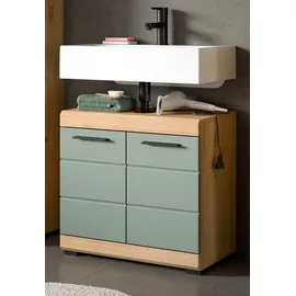 inn.furn Waschbeckenunterschrank 60 x 56 x 34 cm Salbei/Eiche