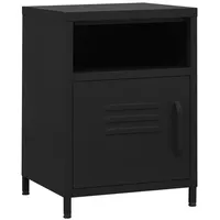 VidaXL Nachttische 2 Stk. Schwarz 35x35x51 cm Stahl