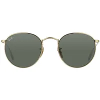 Ray Ban Round Metal RB3447 001 50-21 polished gold/green classic
