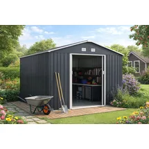 Konifera Gartenhaus Burgos Plus 3,41 x 3,22 m Beige/Grau