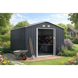 Konifera Gartenhaus Burgos Plus 3,41 x 3,22 m Beige/Grau