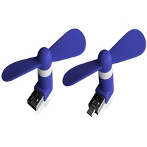 Xlayer Ventilator Micro USB blau