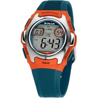 SINAR Quarzuhr XE-50-6, Armbanduhr, Kinderuhr, digital, Datum, ideal auch als Geschenk blau