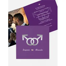 Einladungen zur Hochzeit selbst gestalten mit Spruch und Fotos im Onlinedesigner bei Meine-Kartenmanufaktur.de