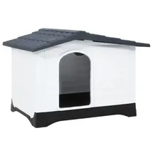 vidaXL Hundehütte 90,5 x 68 x 66 cm Polypropylen Grau