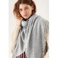Codello kaschmirweiches Dreieckstuch aus Edelstrick (grau)