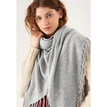 Codello kaschmirweiches Dreieckstuch aus Edelstrick (grau)