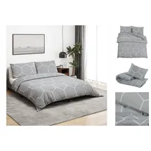 vidaXL Bettwäsche-Set Grau 200 x 220 cm