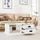 furnicato Couchtisch Praktischer Weiß Holzwerkstoff 90 x 50 x 35 cm