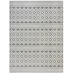 Kadima Design Robuster & maschinenwaschbarer Teppich in Grau, rutschfest – `Beck`. 160x240 cm