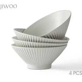 JIWOO Schüssel Set Grau/Weiß 4-tlg.