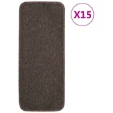 vidaXL Antirutsch Stufenmatten 15 Stk. 60x25 cm Braun Rechteckig