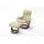 Robas Lund Relaxsessel Calgary XXL Echtleder 58 x 112 x 70 cm creme Walnuss mit Hocker