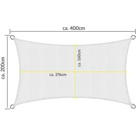 Sol Royal SolVision PS9 Sonnensegel rechteckig Weiß 400x200 cm