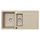 faizee home Granitspüle 2 Becken rechts Einbauspüle beige Handbetätigung 1000 x 500 mm
