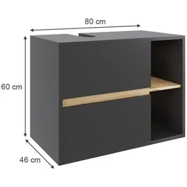 Vicco Waschbeckenunterschrank, Viola, 80 x 60 cm