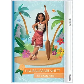 ROTH Hausaufgabenheft Disney Vaiana für clevere Faule liniert DIN A5 ohne Rand, 104 Blatt, 1 St.