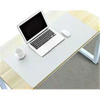 Schreibtischunterlage aus PU-Leder für den Schreibtisch auf der Oberseite des Schreibtischs, Tischauflage, Dekorativer Schutz, Schwarz Blau Pink Transparent 16" X 32" Inch antik-weiß