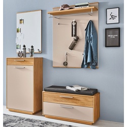 Voss LOVENO Garderobe Set teilmassiv eiche bianco mit Absetzung variabel