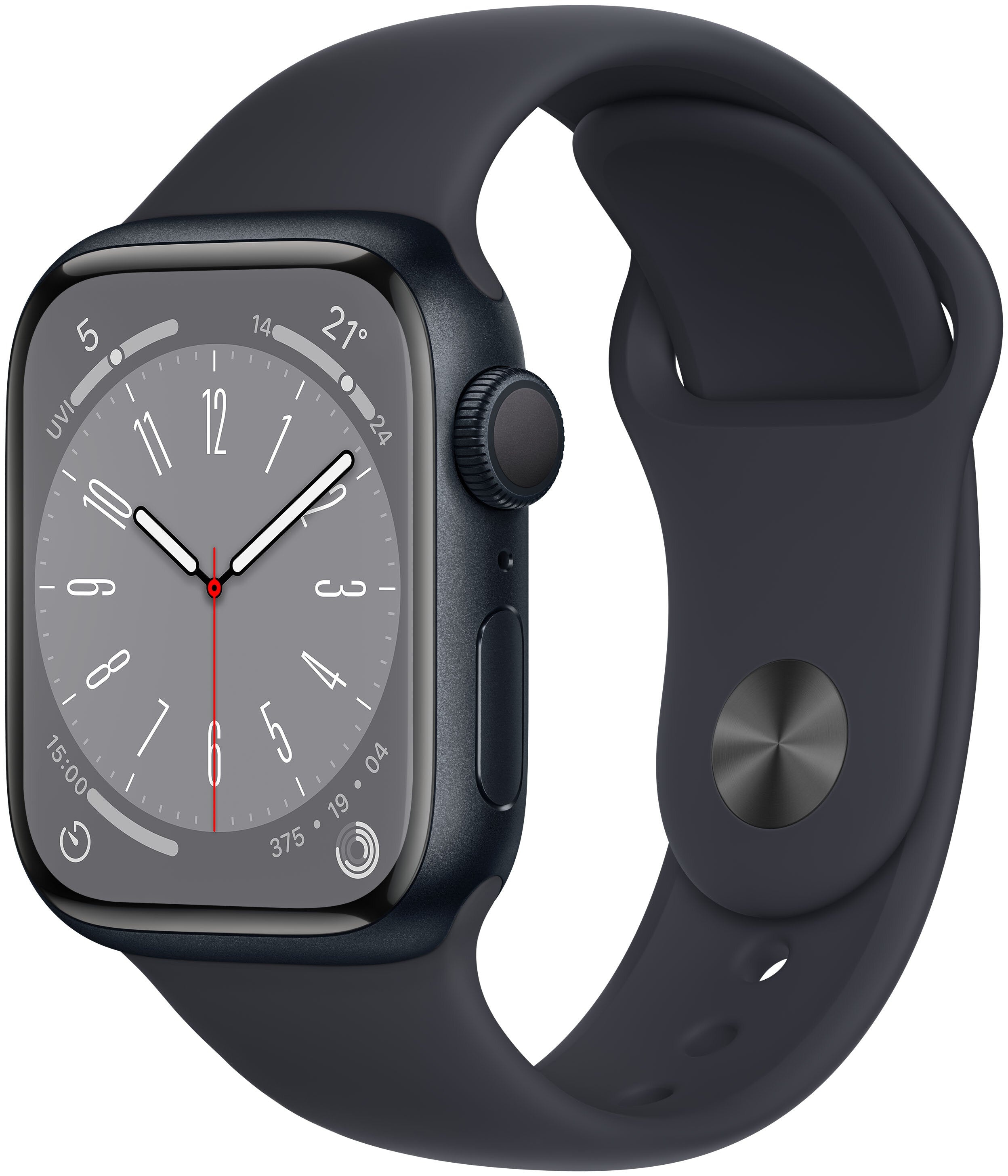 Apple Watch Series 8 41 mm Aluminium Mitternacht Black