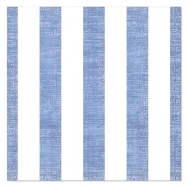 Papstar 50 Servietten "ROYAL Collection" 1/4-Falz 40 cm x 40 cm blau "Lines"