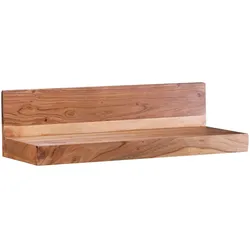 Wandregal `Nako` Massivholz: Flexibles Landhaus-Design, pflegeleicht. Beige, 60x23x17 cm | Kadima Design