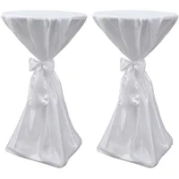 vidaXL 2 x Tischhusse Stehtischhusse weiß 60 cm