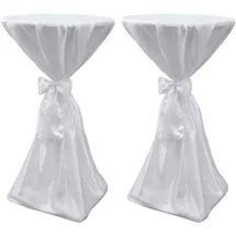 vidaXL 2 x Tischhusse Stehtischhusse weiß 60 cm