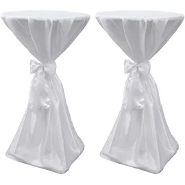 vidaXL 2 x Tischhusse Stehtischhusse weiß 60 cm