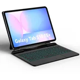 Bettdow für Samsung Galaxy Tab S10 FE+ 13,1" 2025 Tastatur Hülle, Schwebendes Magnetisches Design mit Trackpad & AI-Taste, QWERTZ Beleuchtete Tastatur für Tab S10 FE+ 13,1 Zoll SM-X620/X626B, Schwarz