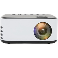 Videoprojektor, Full HD Mini Tragbarer Projektor 1080P Heimkino-Filmprojektor LED-WLAN-Projektor Kompatibel mit Smartphone, TV, Stick(EU-Stecker)